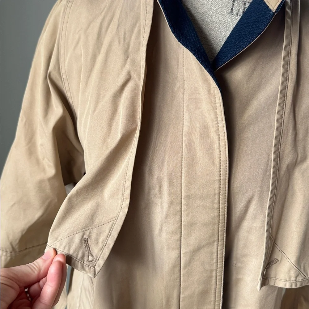 London Fog Tempo Europa vintage khaki mid length‎ trench coat 8P